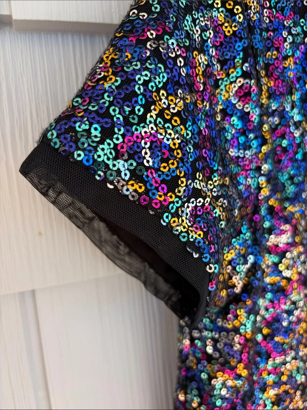 GAP Kids Multicolor Sequin Short Sleeve Dress